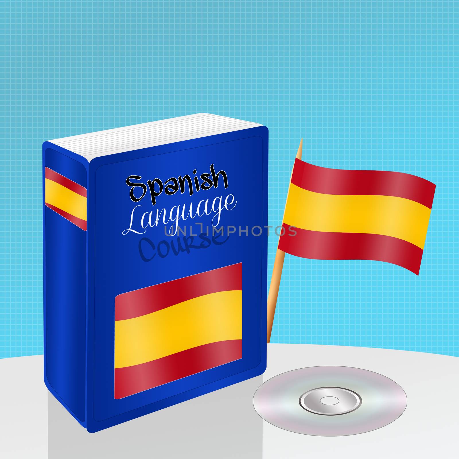 illustration of spanish language course