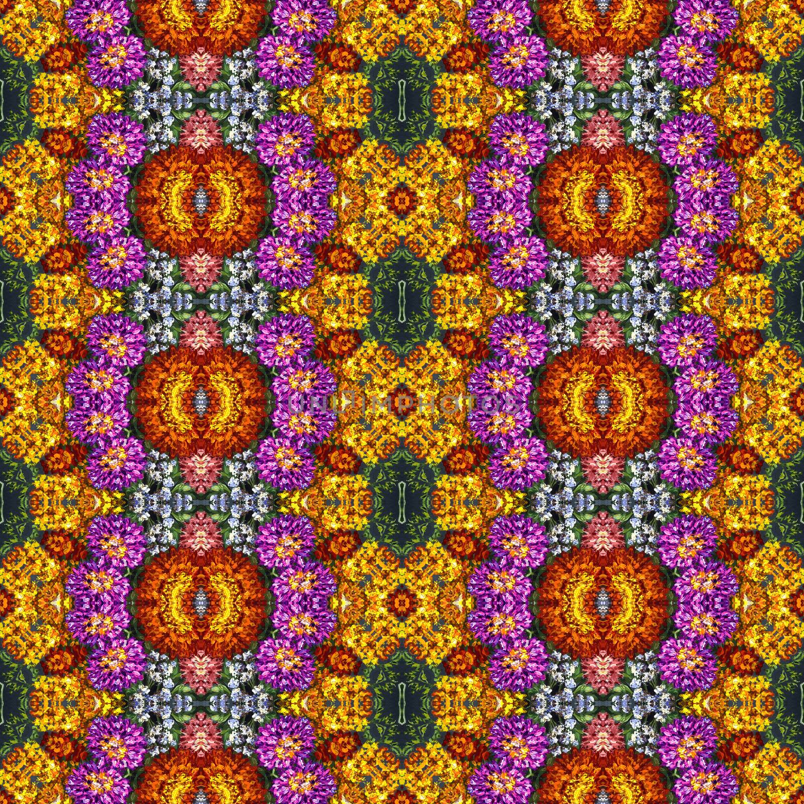 Seamless background, artistic abstract colorful floral pattern, hand-draw oil painting