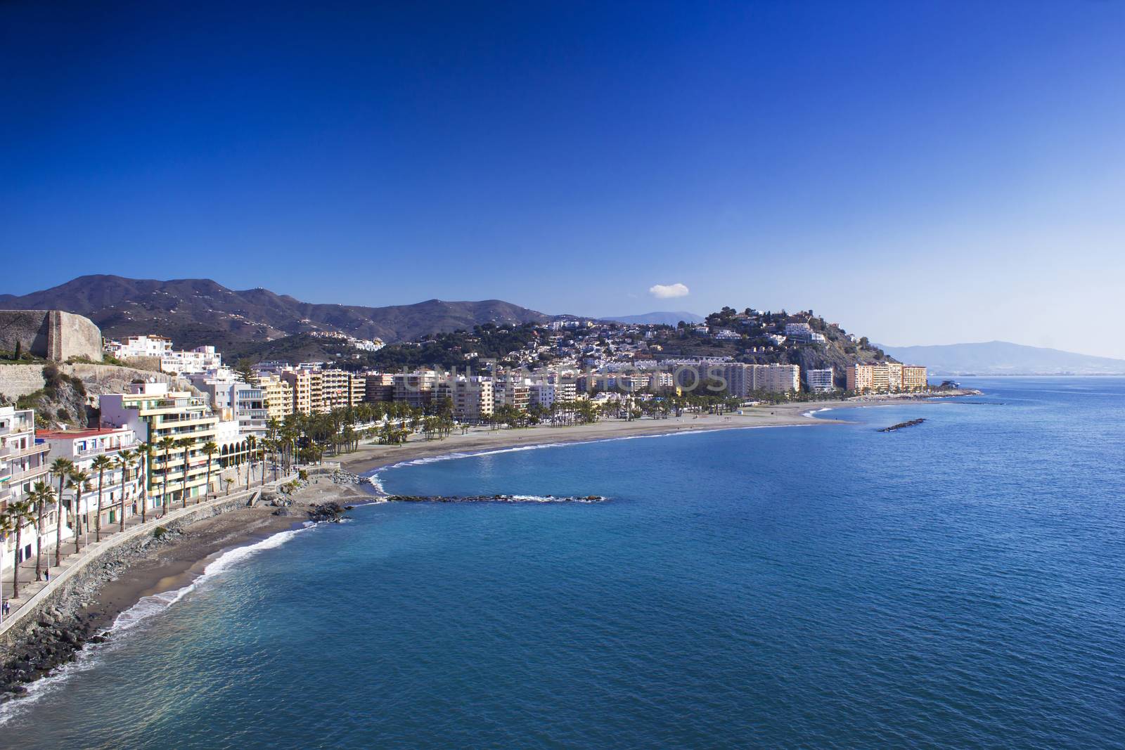 Playa De La Caletilla, Almunecar, Andalusia, Spain 