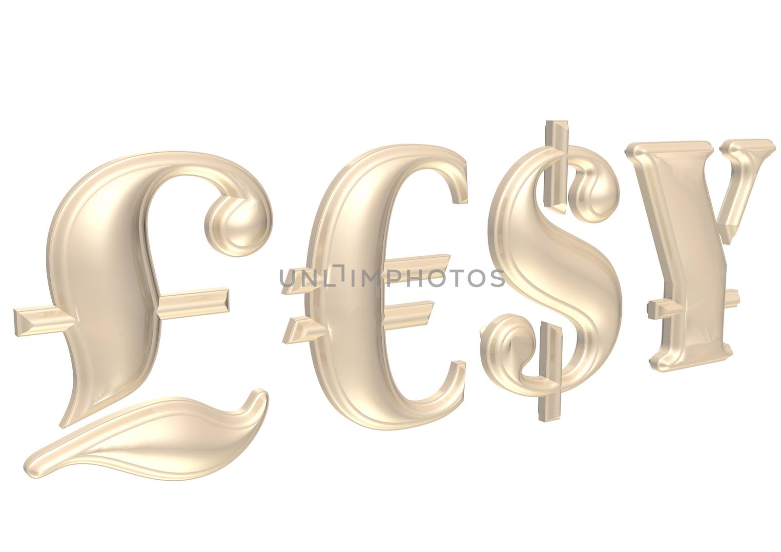International economy currency units: pound, euro, dollar, yen