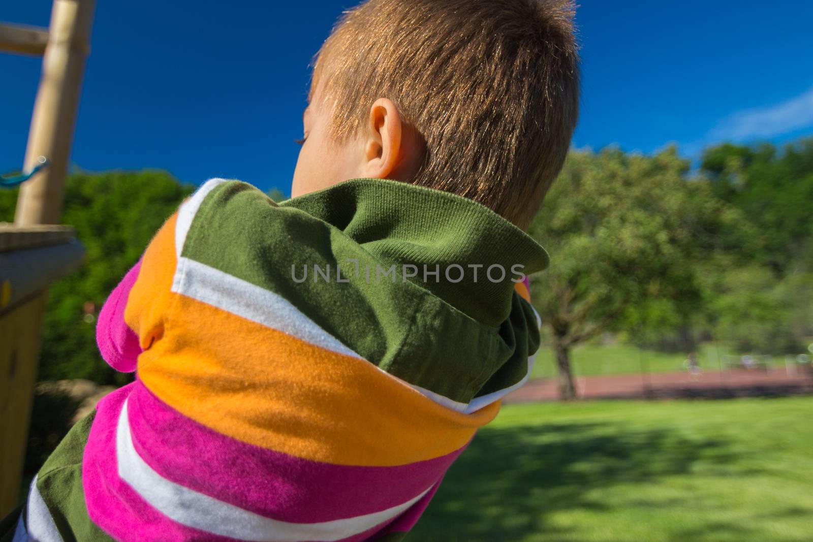 young boy climbing by robertboss