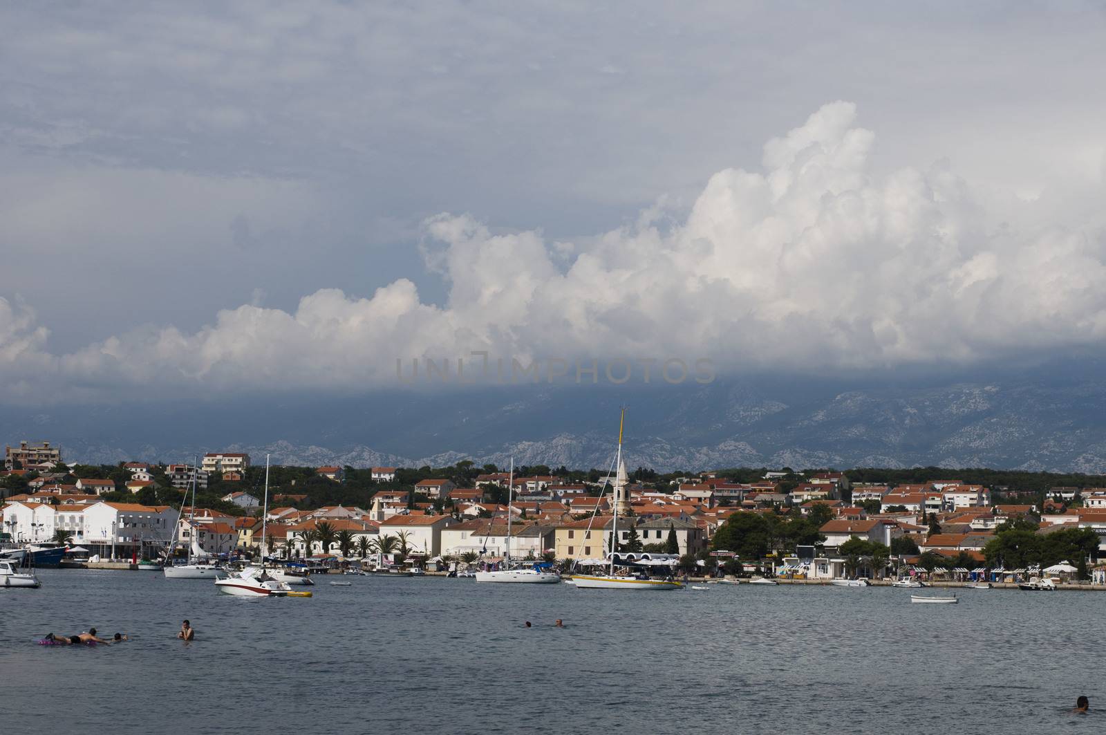 CROATIA, NOVALJA - AUGUST 4, 2011: Novalja is a town in the north of the island of Pag in the Croatian part of Adriatic Sea