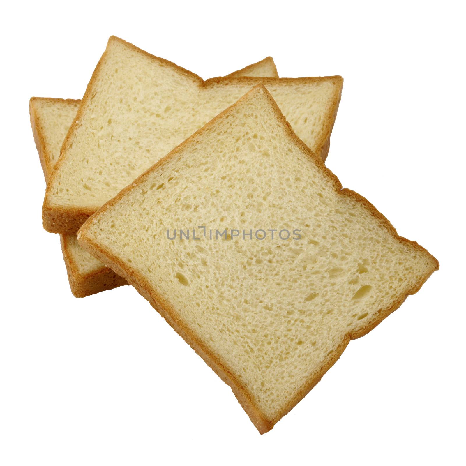 Sliced bread honey isolated on the white background