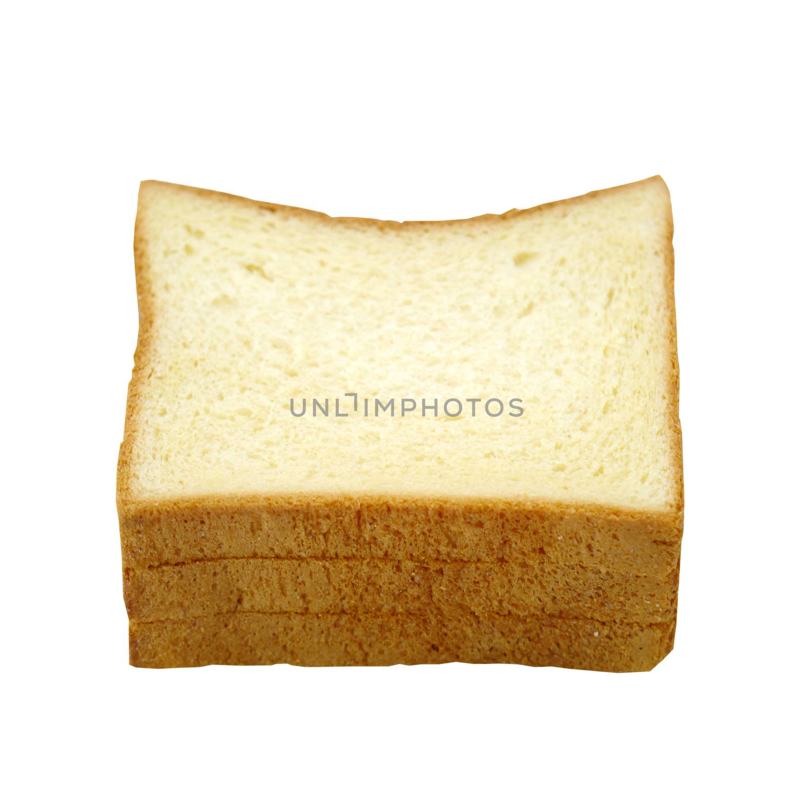 Sliced bread honey isolated on the white background by Noppharat_th
