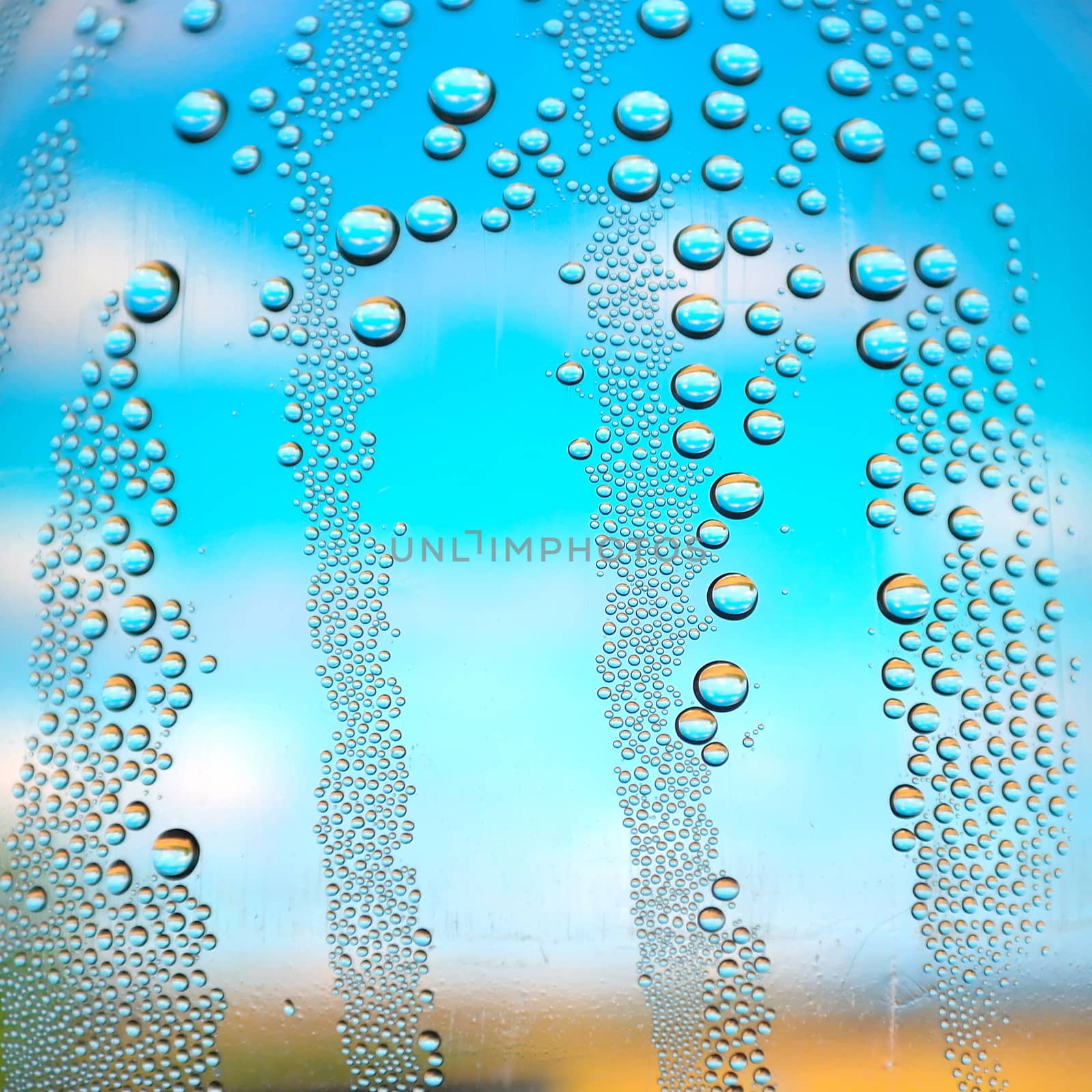 Drops of water on the glass by sergpet