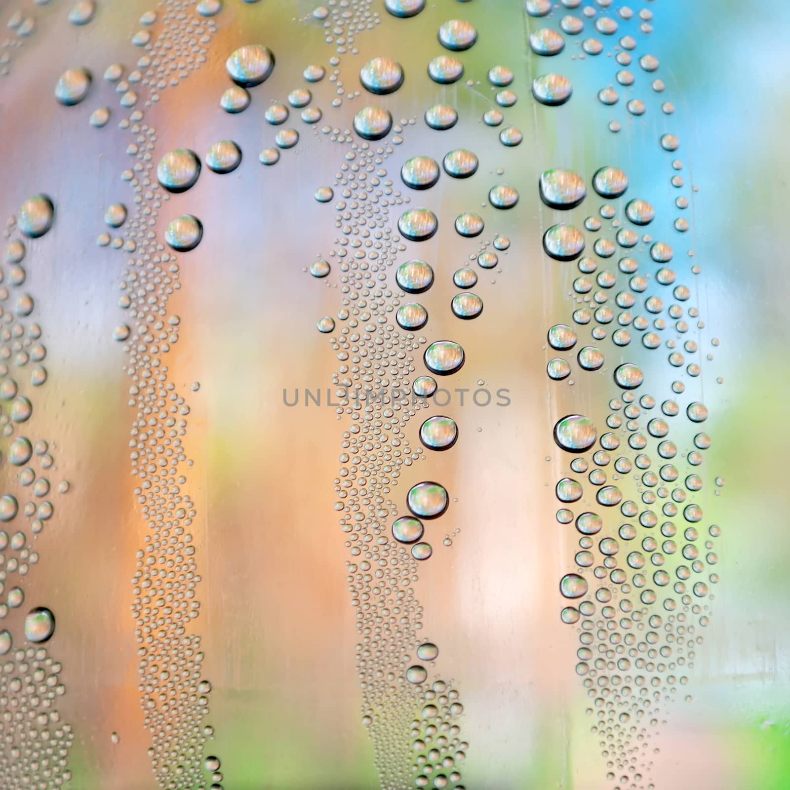 Drops of water on the glass by sergpet