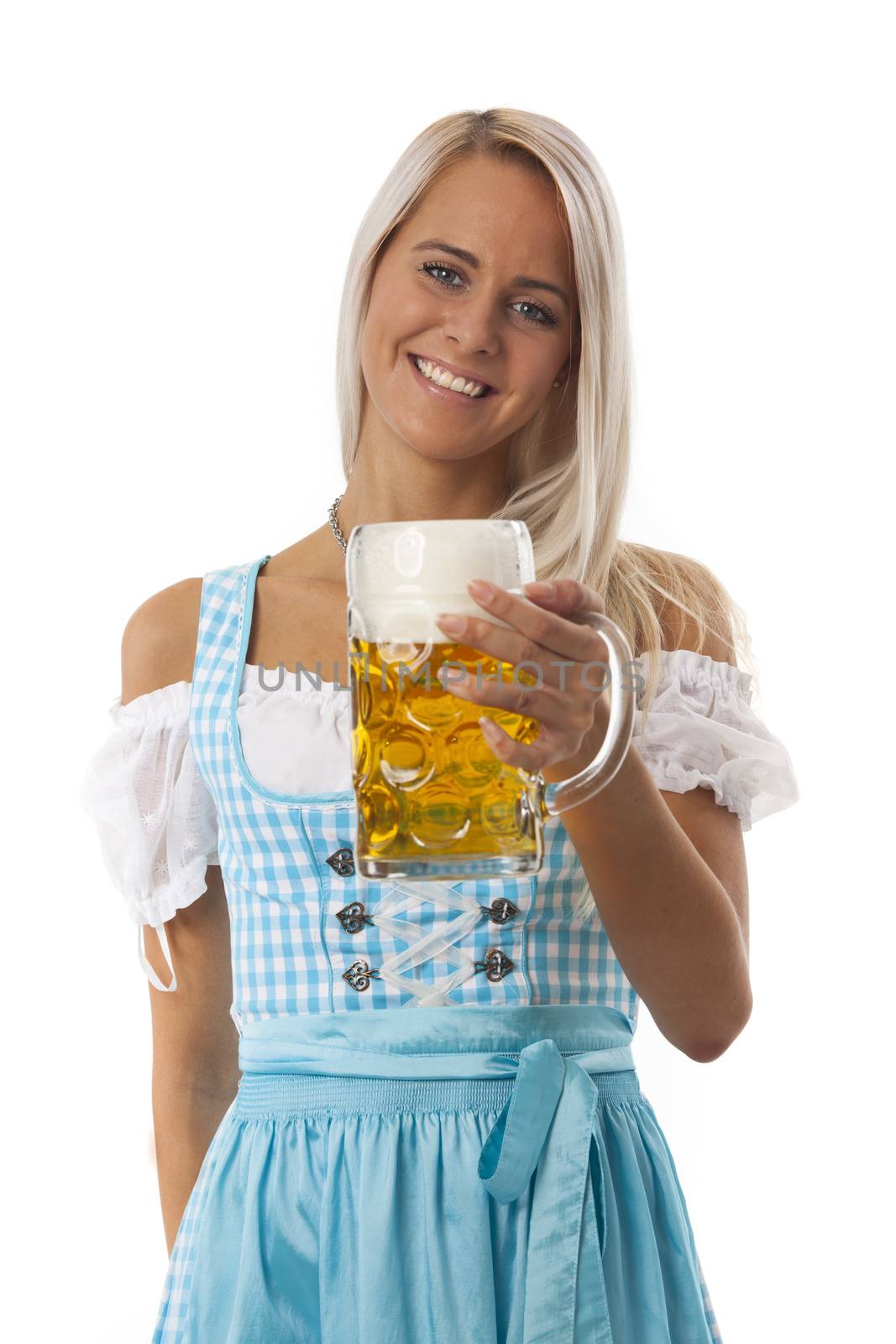 bavarian girl in a dirndl