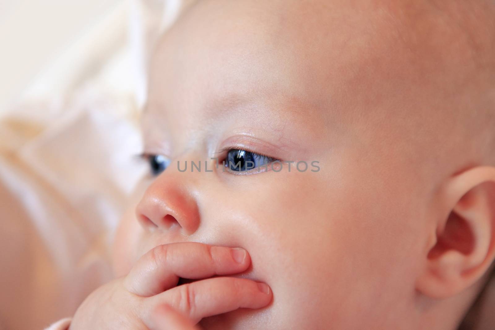 Beautiful small kid girl at home