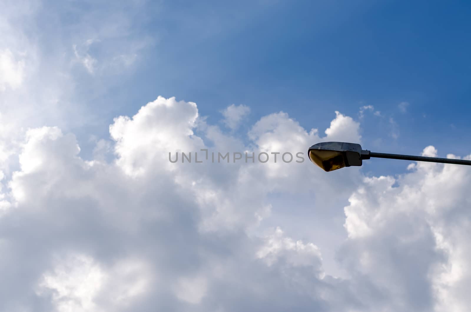 The sky clouds and lamp background