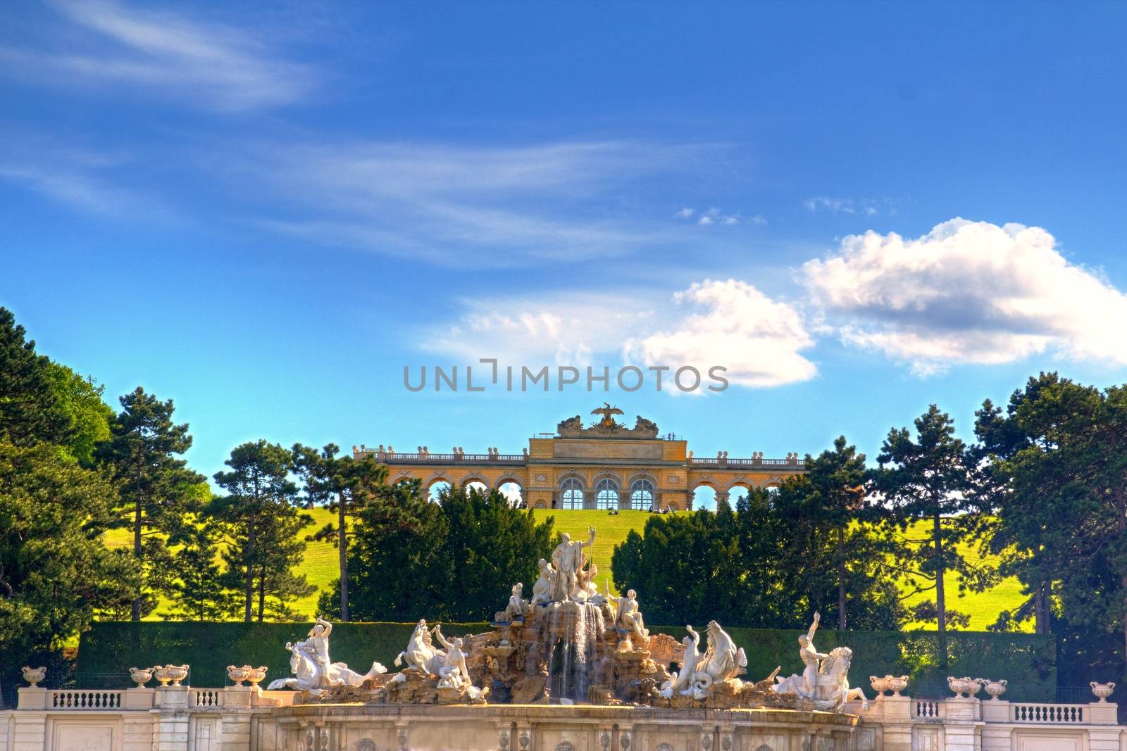 Garden of Schonbrunn Palace in Wien, Austria by Dermot68