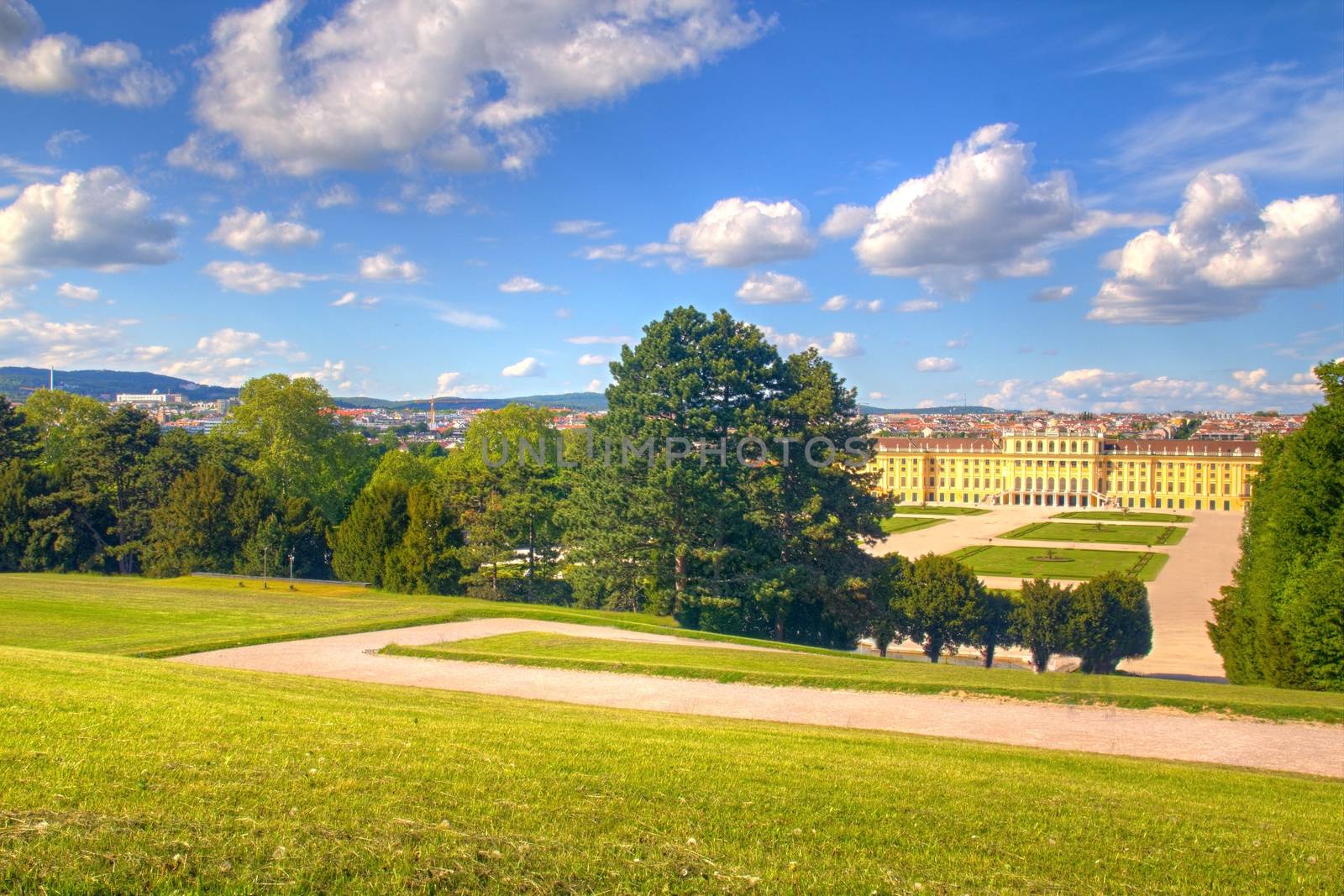 Garden of Schonbrunn Palace in Wien, Austria by Dermot68