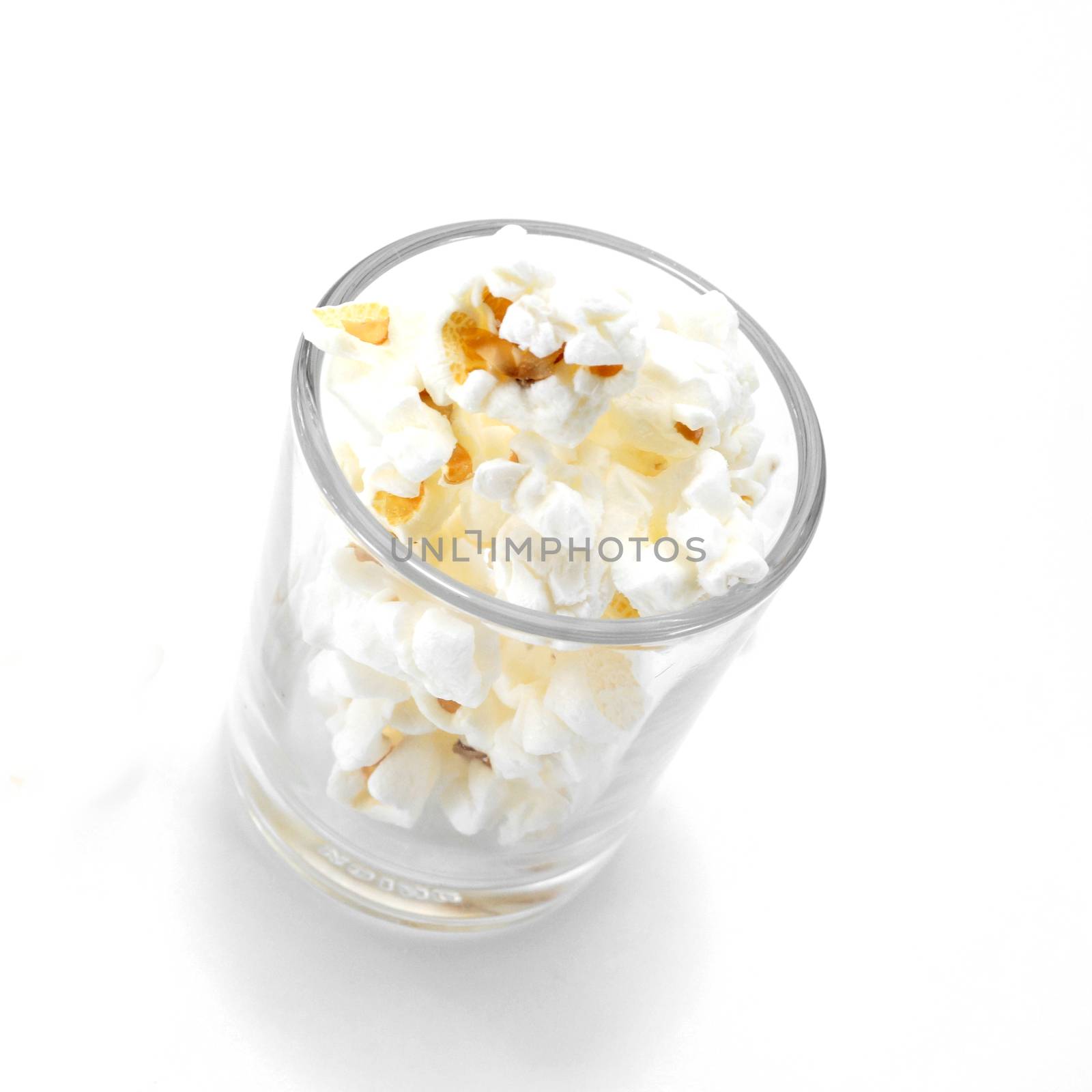 popcorn isolated on a whine background by Noppharat_th