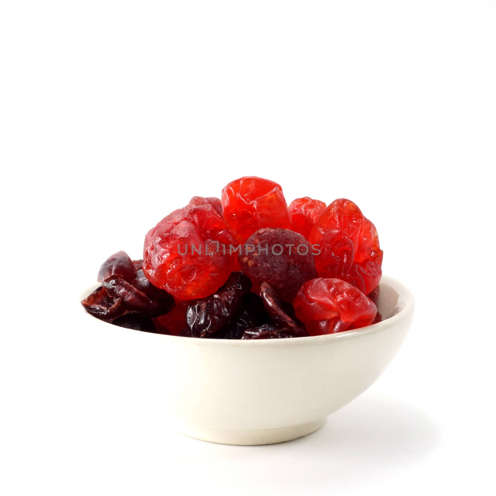 Dried mixed berries on isolate white background. by Noppharat_th