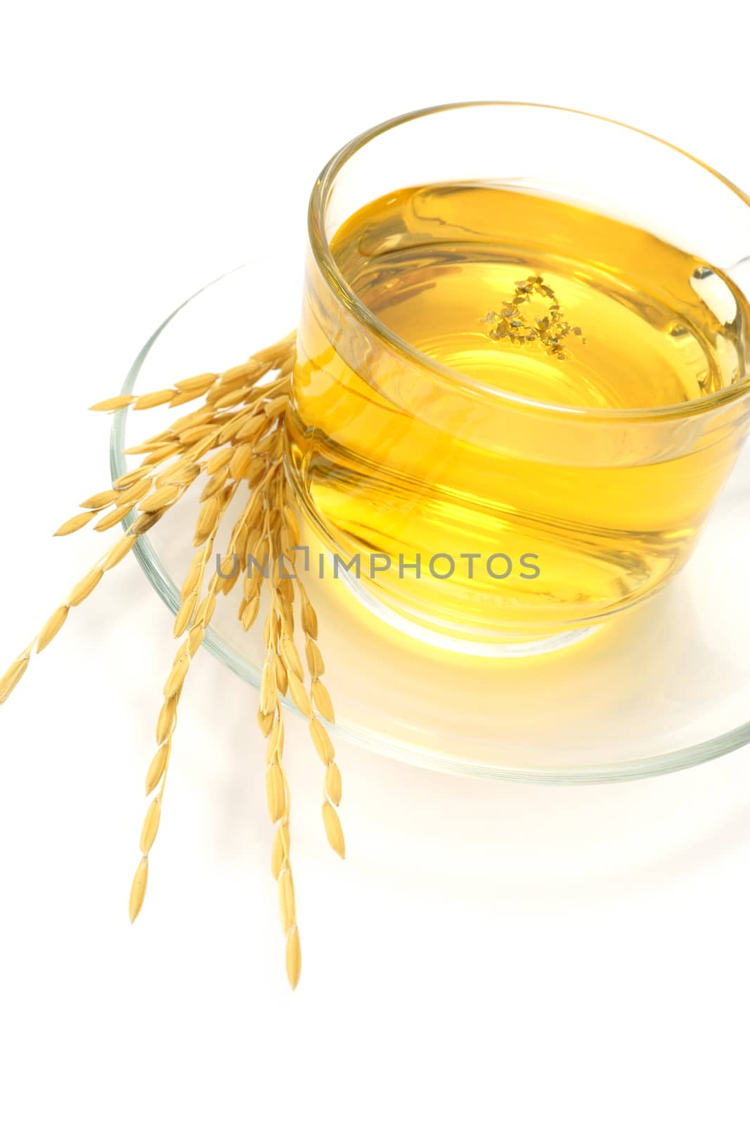 White Tea with Gamma-Cryzanol Extract on white background
