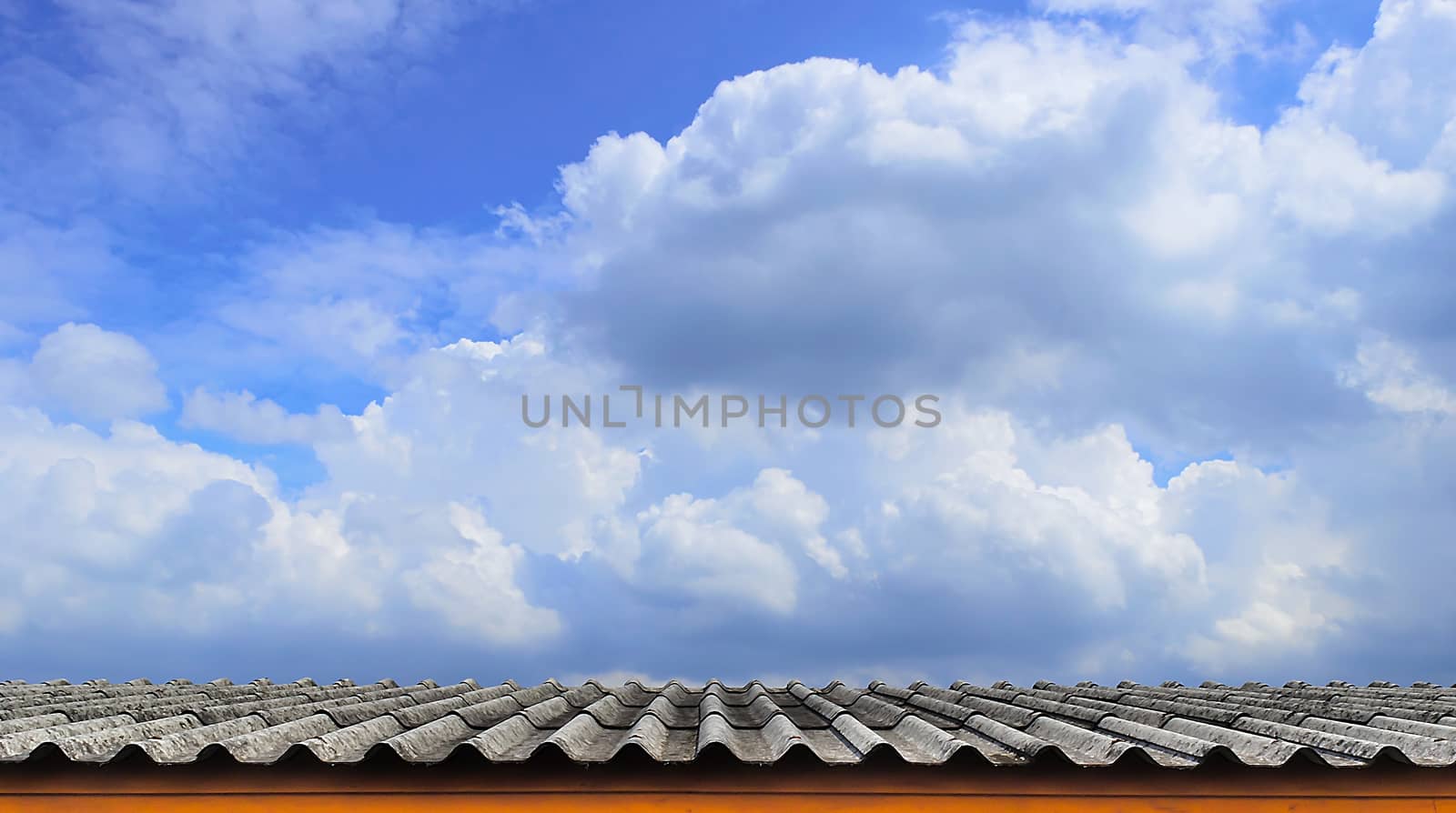 The Roof-Tile and Cloudy Blue Sky.