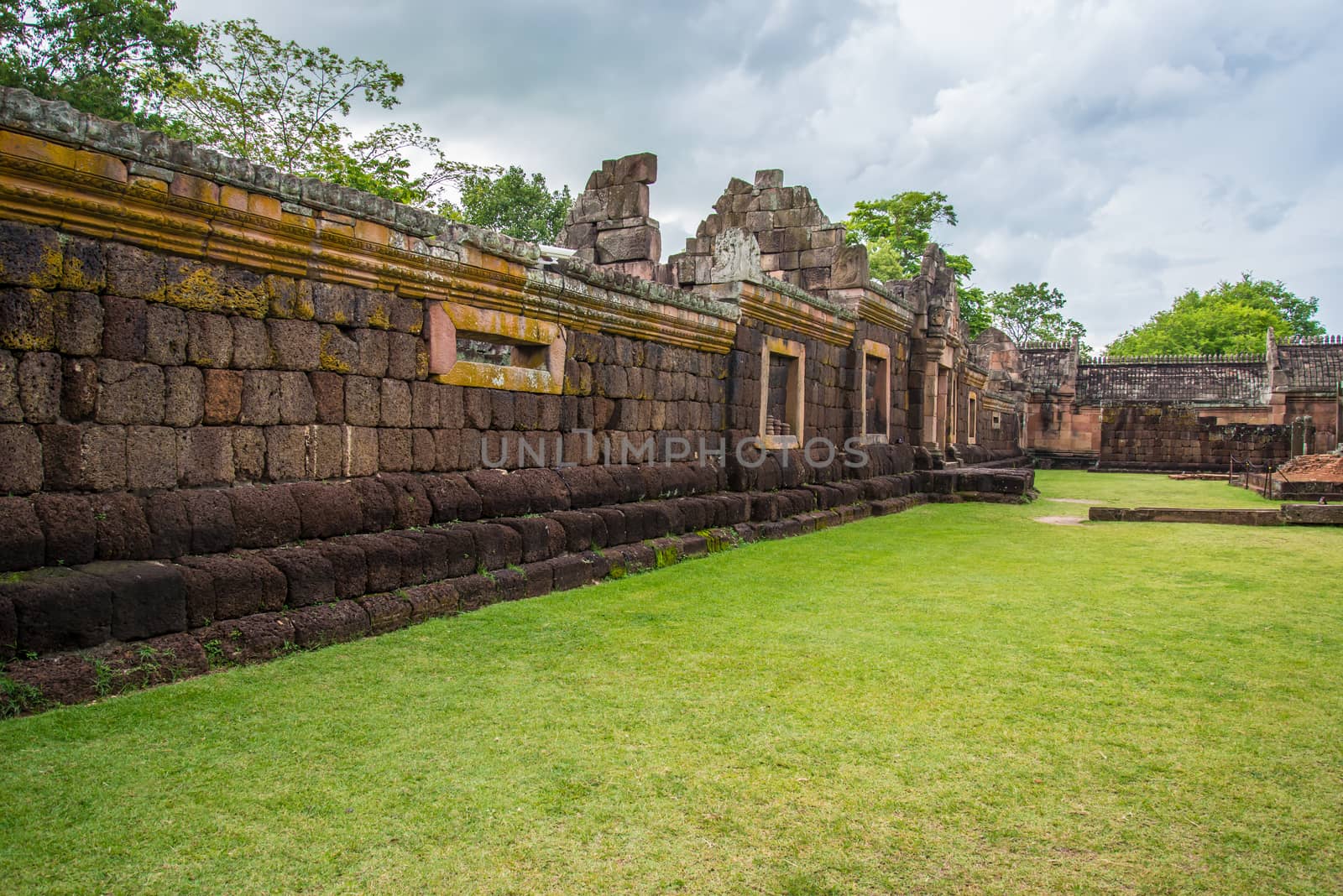 The old Castle Rock in the countryside of Thailand.