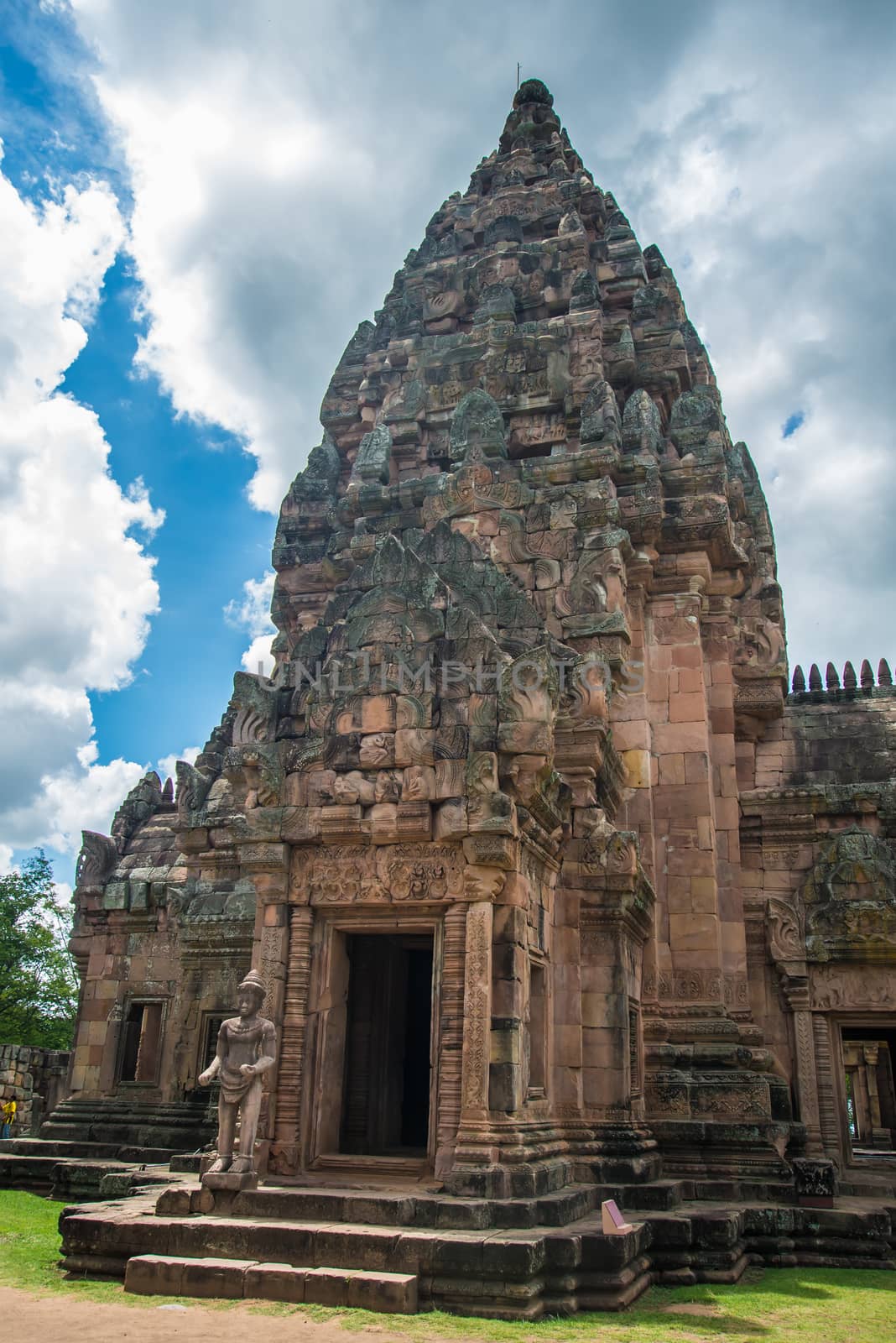 The old Castle Rock in the countryside of Thailand.