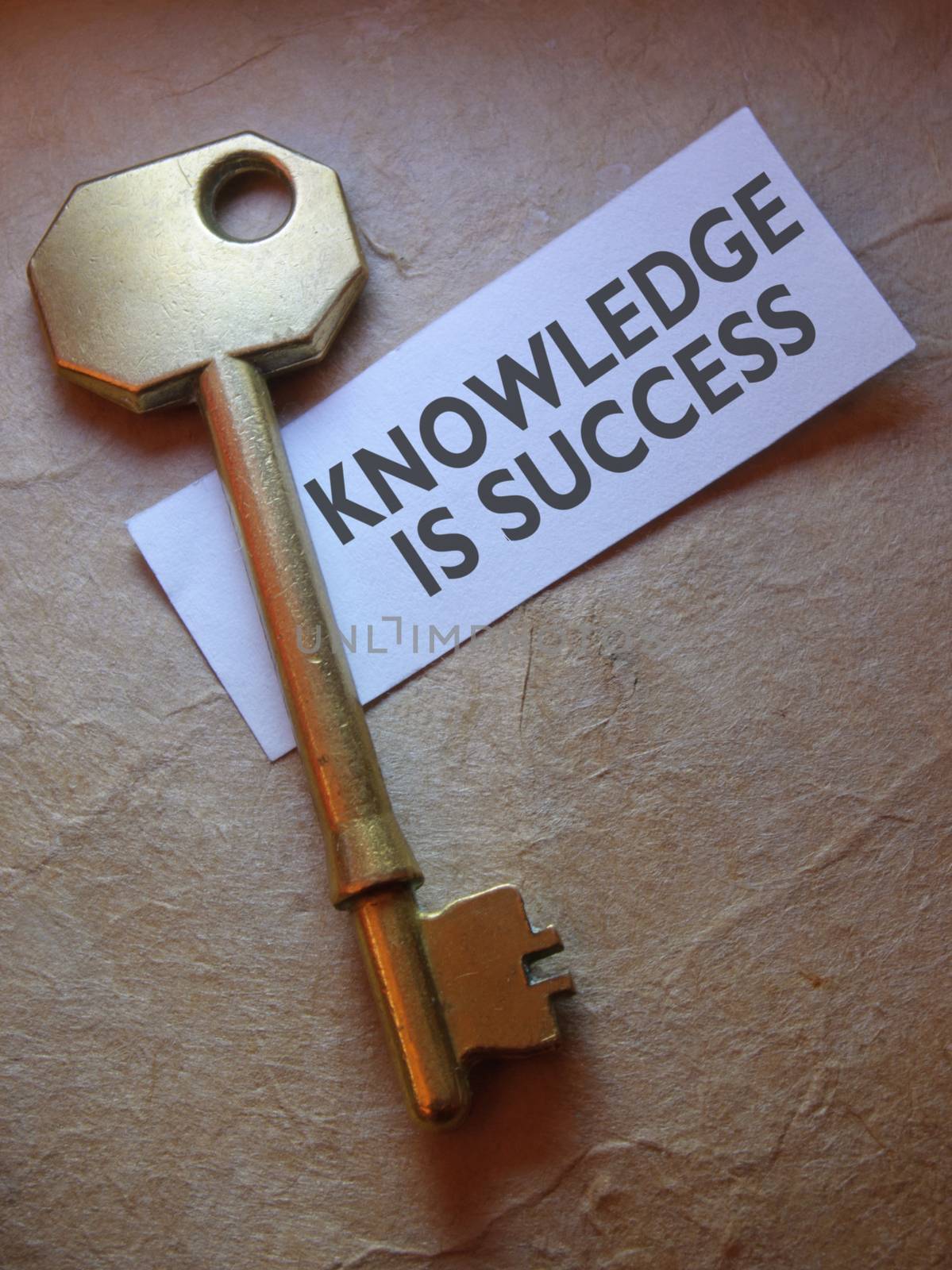 Knowledge is success labeled golden key