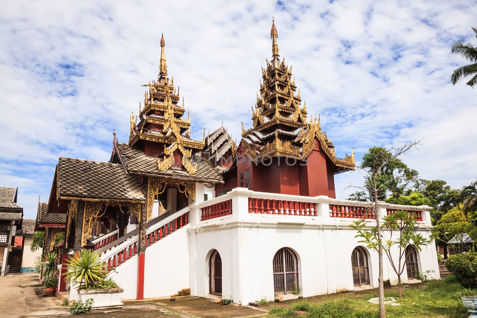 Buddhist temple in lampang, thailand