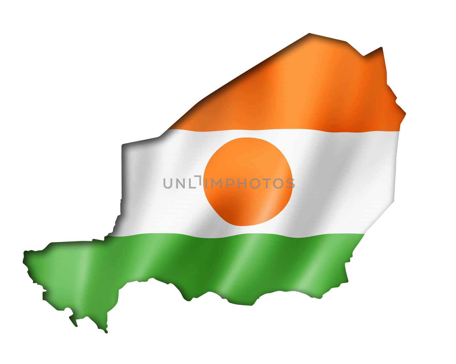 Niger flag map by daboost