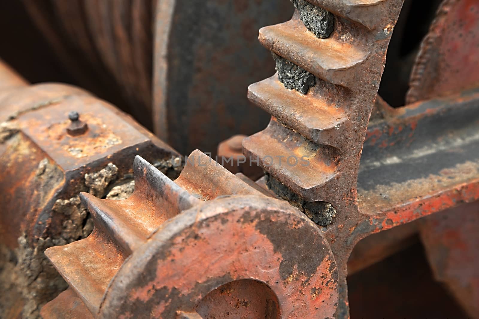 Cogwheels in an old machinery