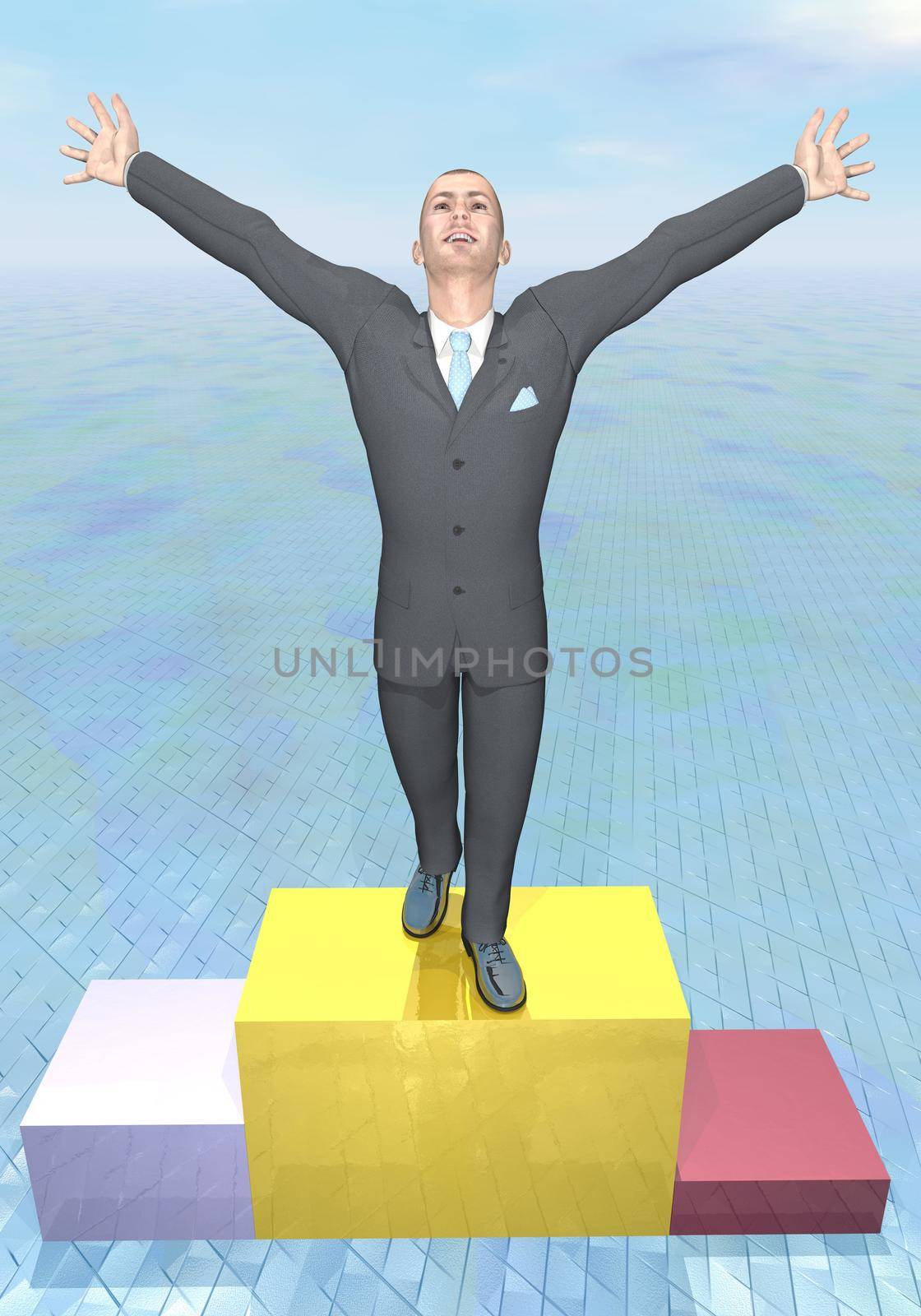 Successful businessman - 3D render by Elenaphotos21