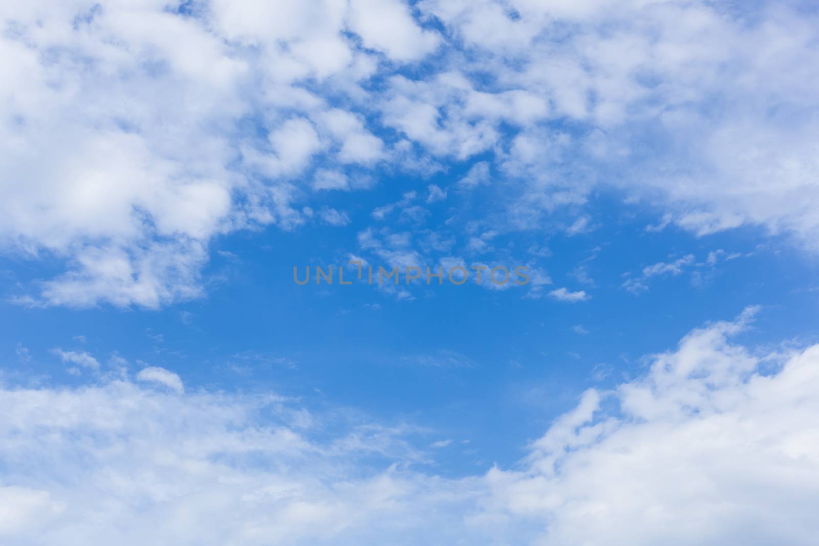 Blue sky and frame from clouds