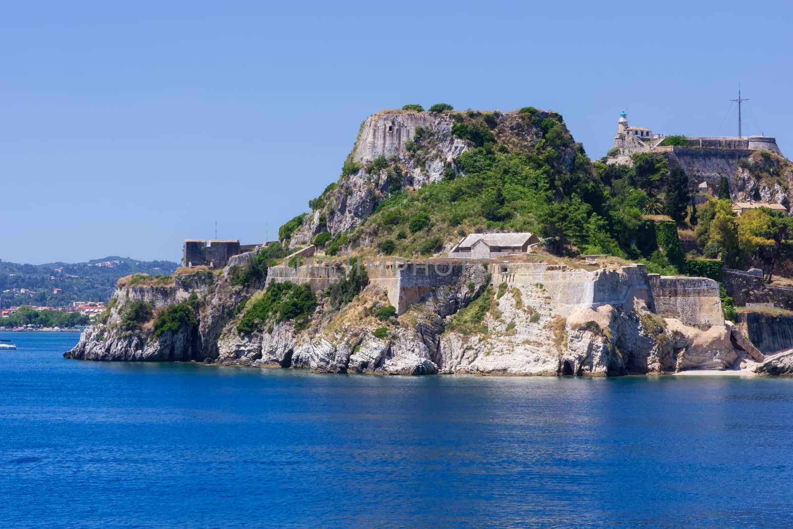 Old Byzantine fortress of Corfu town, Greece by Slast20