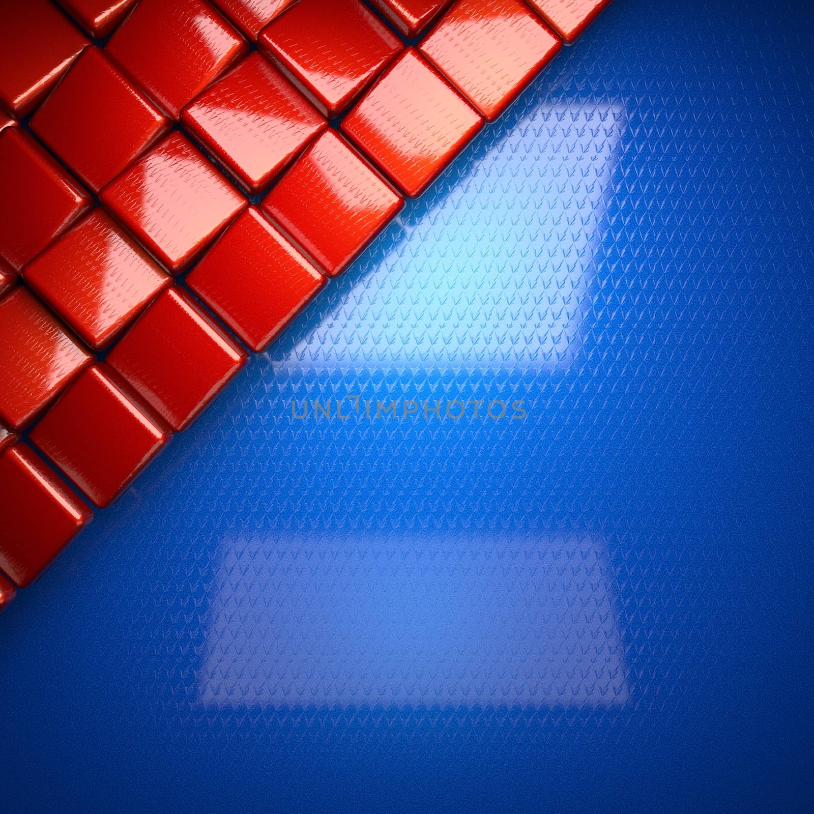 red and blue metal background