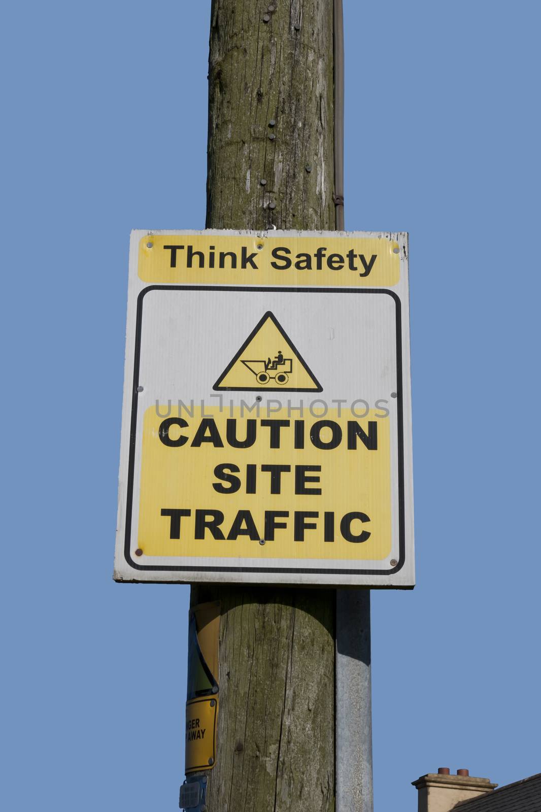 caution site traffic sign by morrbyte