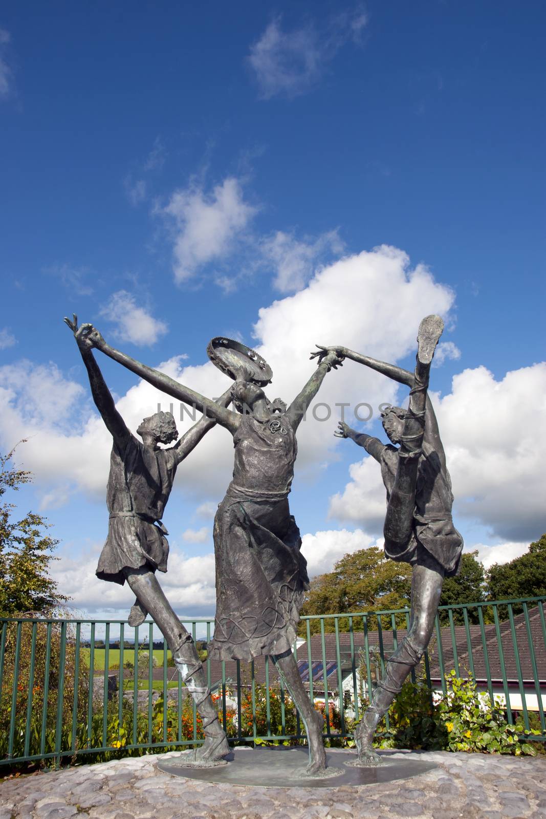 statues of the children of lir in Ennis county Clare Ireland
