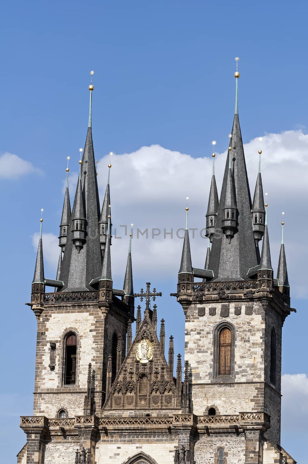 Church of Mother of God in front of Tyn, Prague, Czech Republic (aka Church of Our Lady in front 
of Tyn).