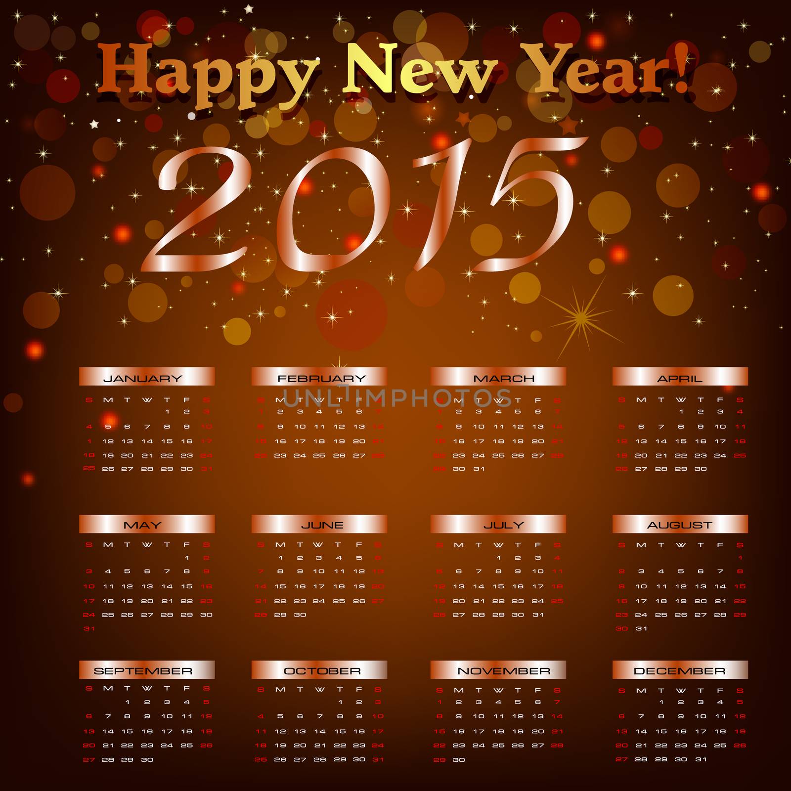 Vector Happy New Year - 2014 colorful background 