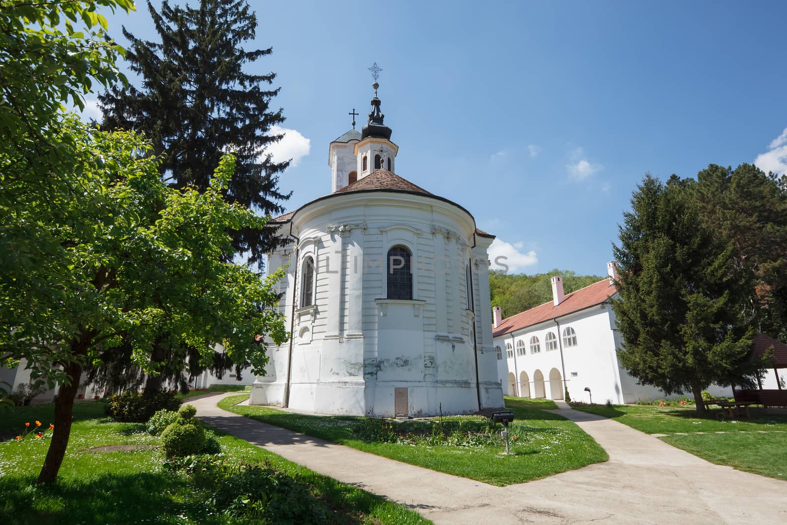Vrdnik, Ravanica monastery. Serb Orthodox monastery (1566) in Vrdnik in the Fruska Gora mountains, northern Serbia, province of Vojvodina.