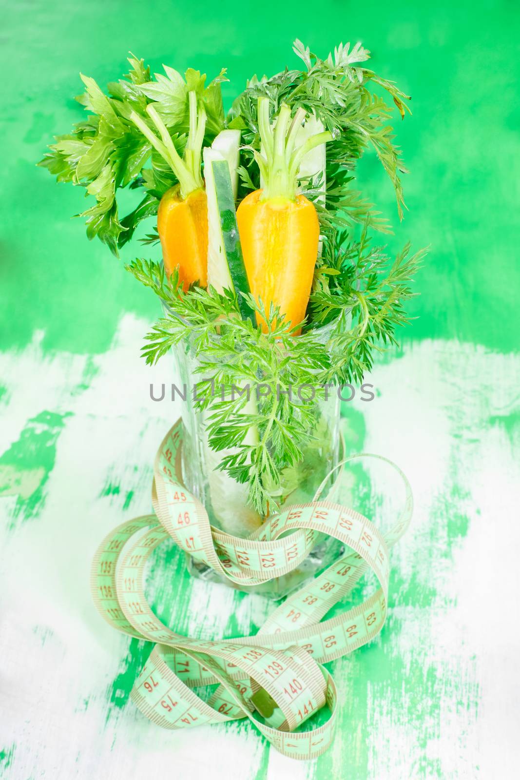 Healthy vegetables in a glass by Slast20