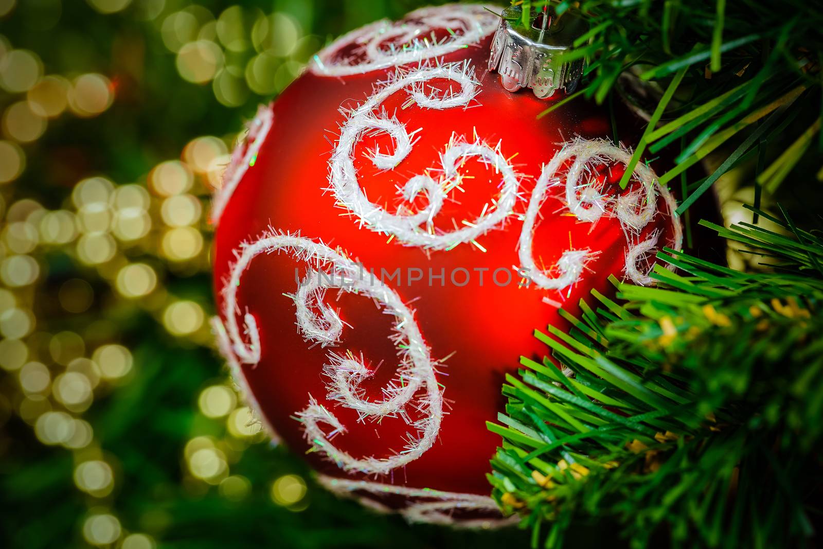 Red christmas ball by Slast20