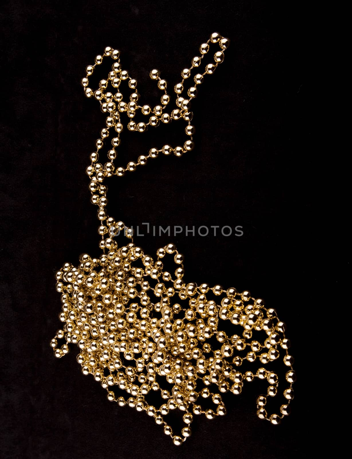 Pearls on  black  background by Lizard