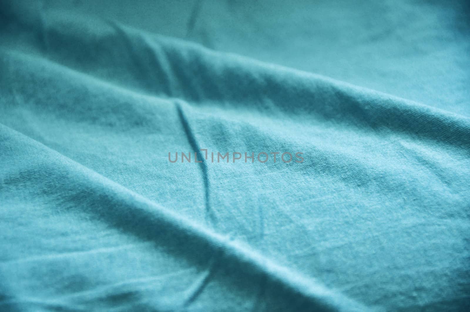 texture of blue cotton cloth by AlessandraSuppo