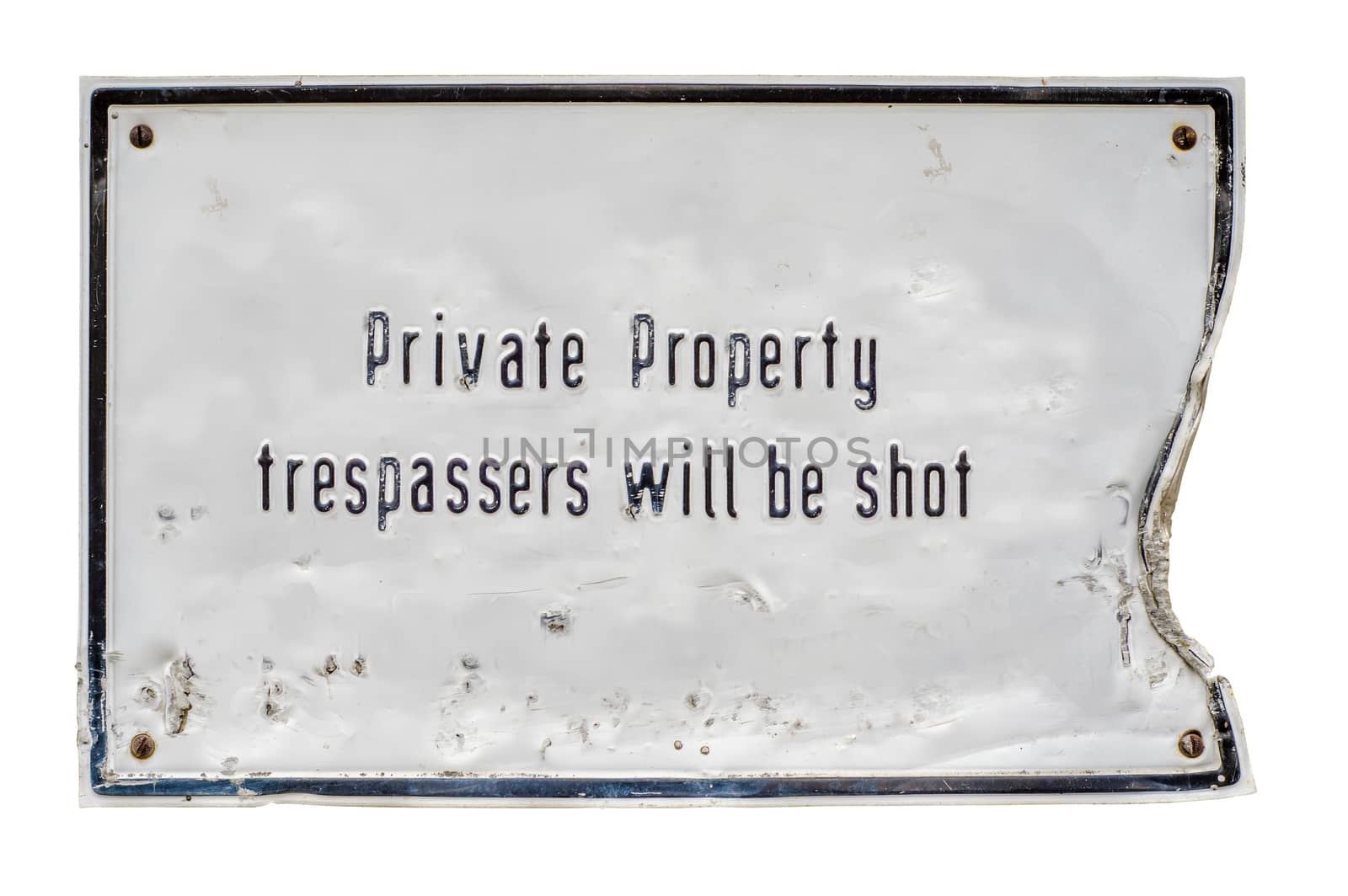 Trespassers Will Be Shot Sign by mrdoomits