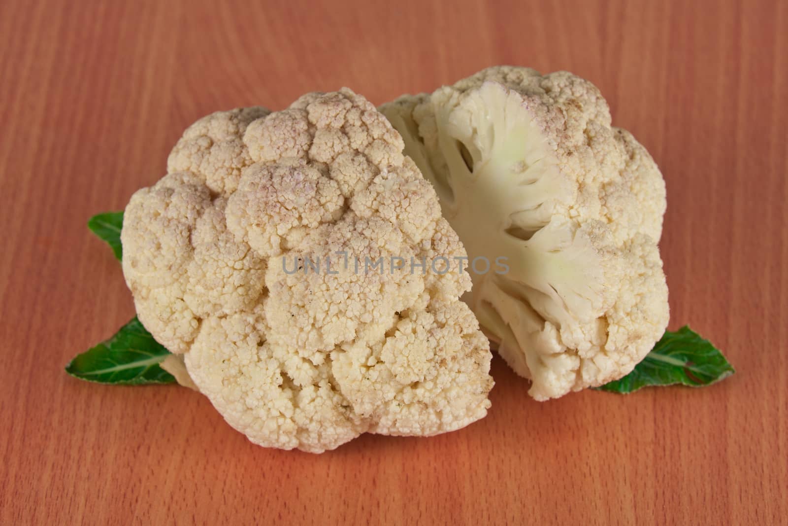 fresh cauliflower on the table, healthy food