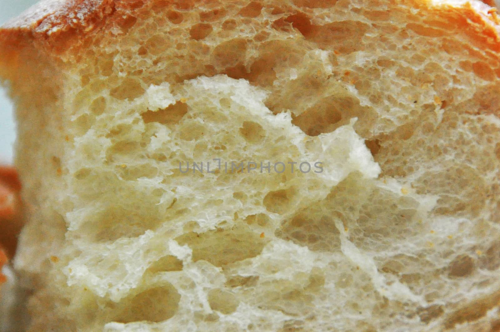 texture soft bread crumbs in detail