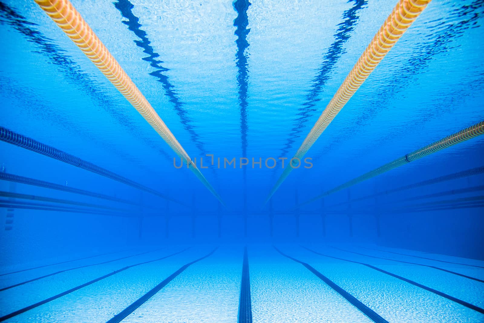 Empty 50m Olympic Outdoor Pool From Underwater by aetb