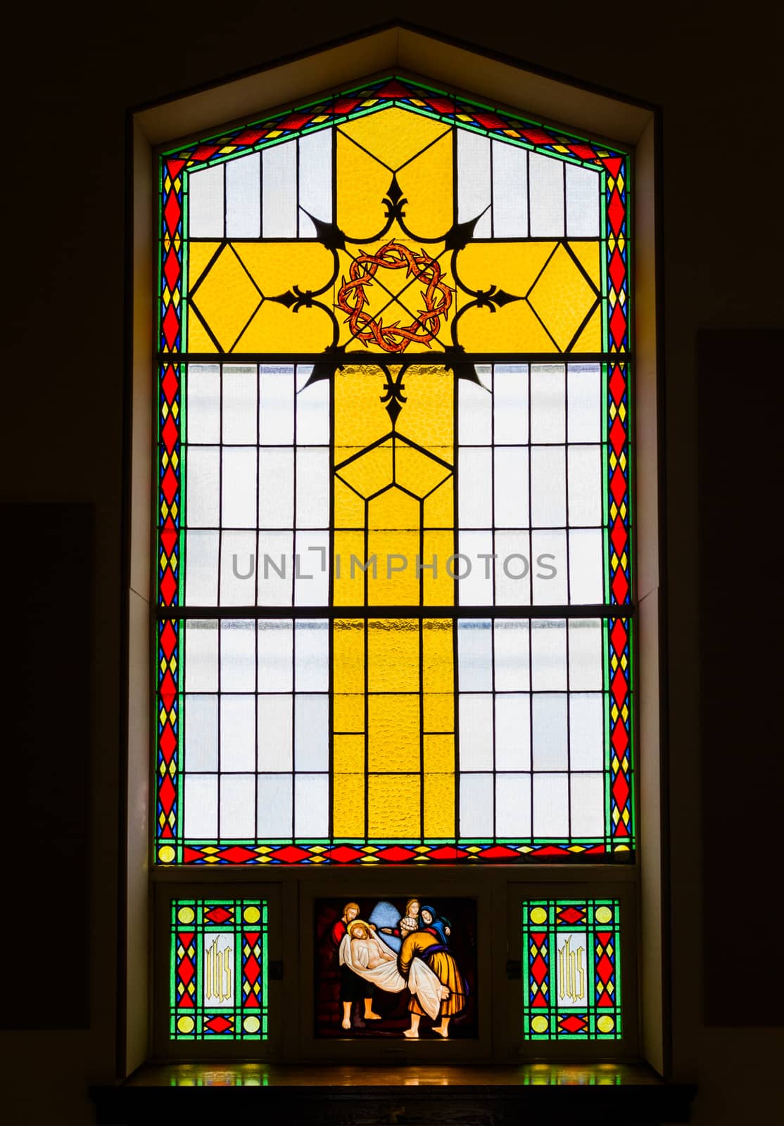 Stained Glass Details inside a Chusrch by aetb