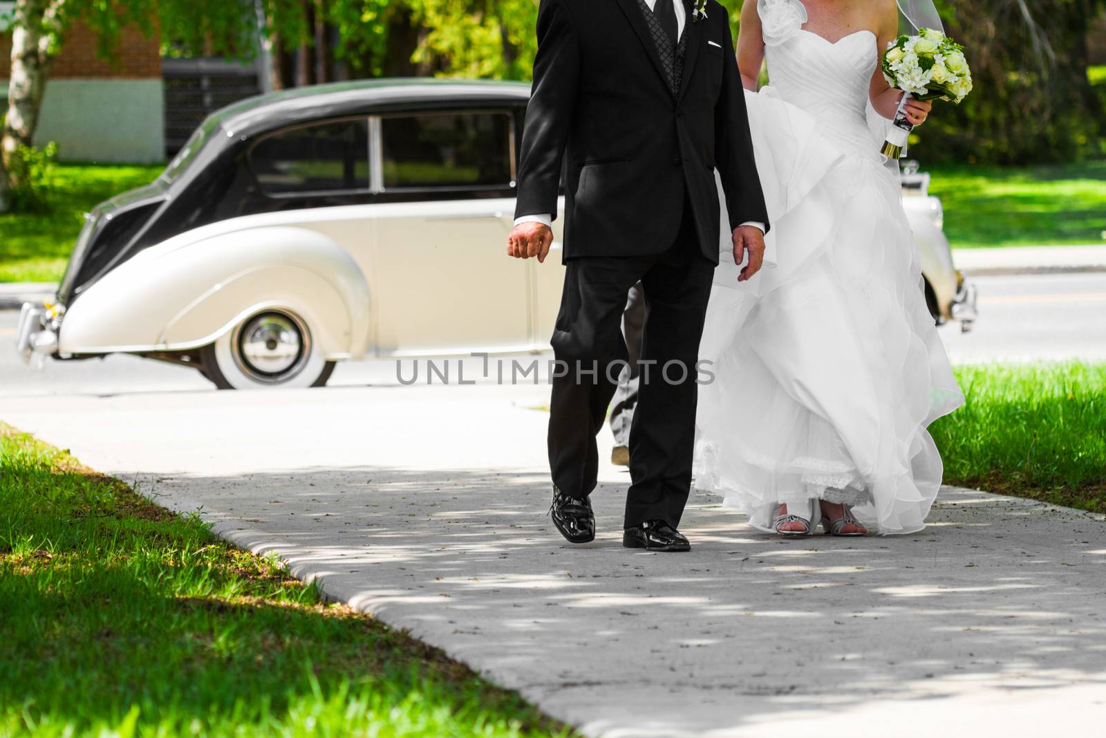 Bride and her Father Entering inside the Church by aetb