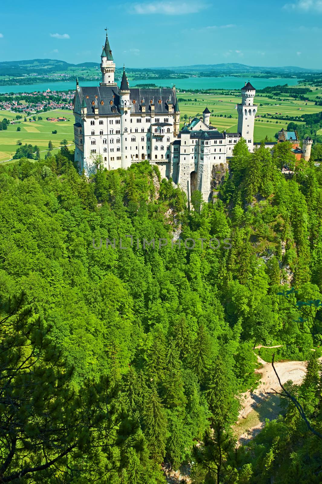 The castle of Neuschwanstein in Germany by haveseen