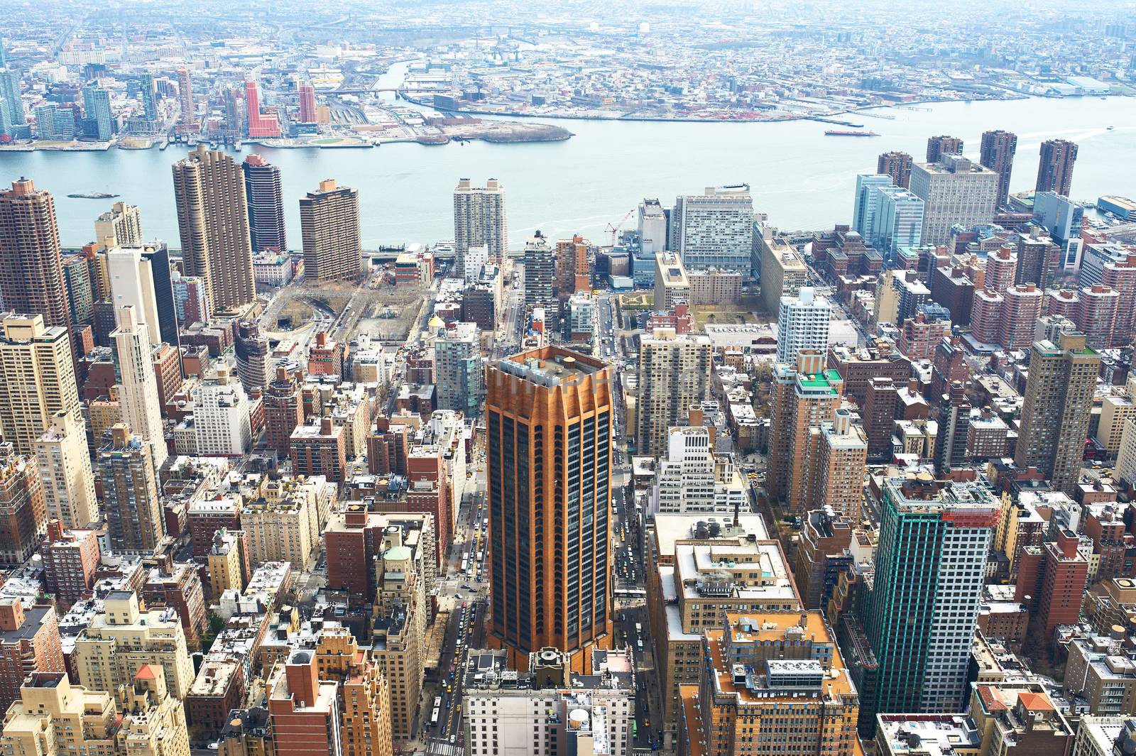 Cityscape view of Manhattan from Empire State Building, New York City, USA