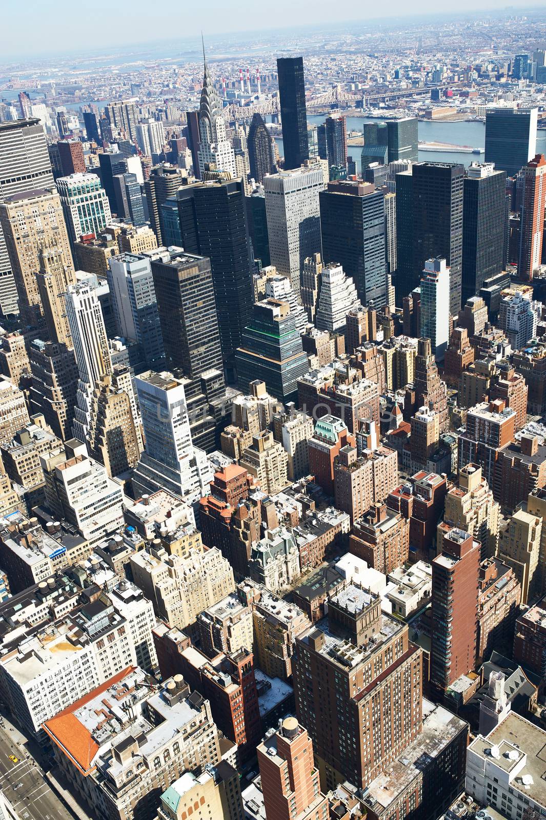 Cityscape view of Manhattan from Empire State Building, New York City, USA