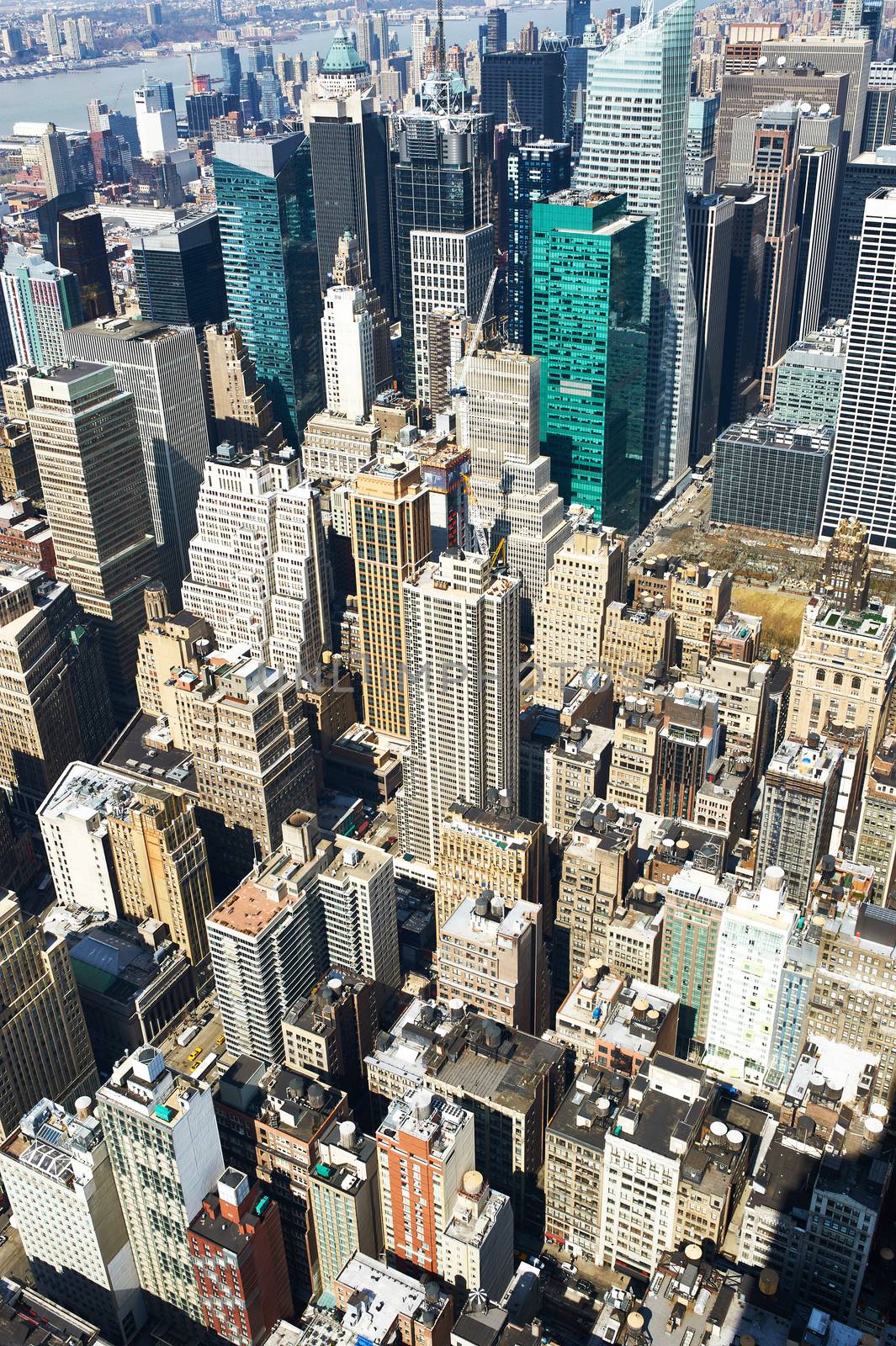 Cityscape view of Manhattan from Empire State Building, New York City, USA