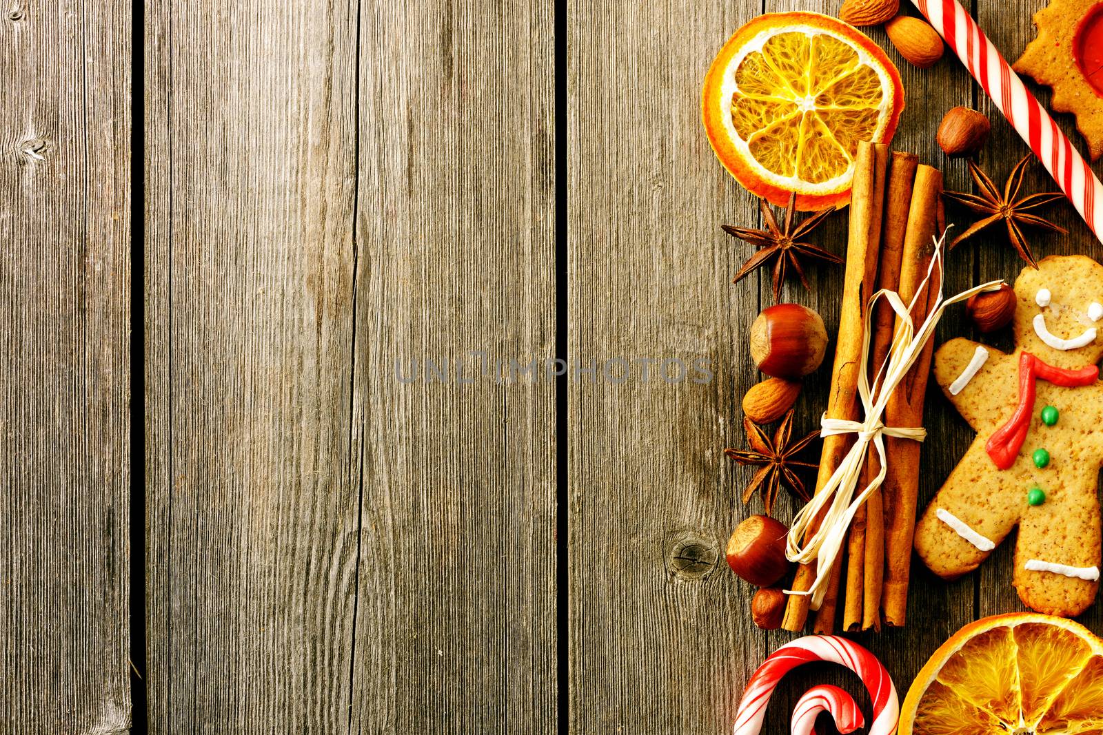 Christmas homemade gingerbread cookie and spices by haveseen