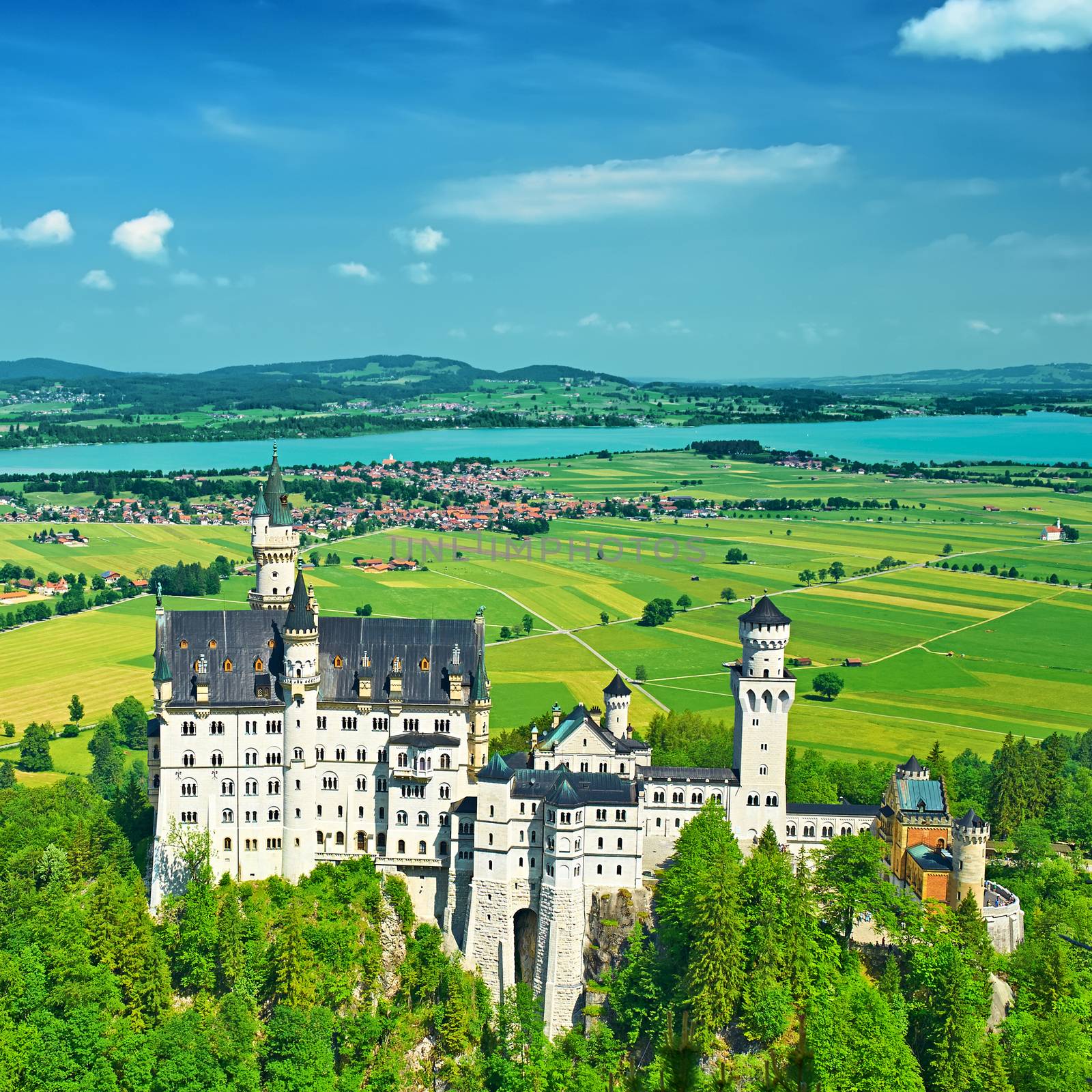 The castle of Neuschwanstein in Germany by haveseen